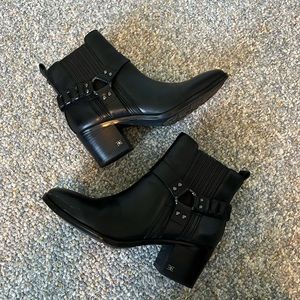 Sam Edelman black leather booties